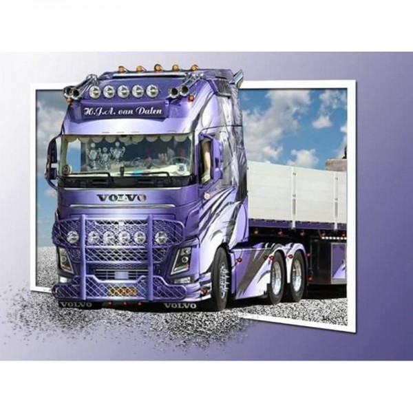 Purple Truck Diamond Painting Kit - DIY