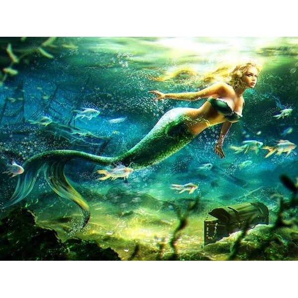 Mermaid Swimming Diamond Painting Kit - DIY