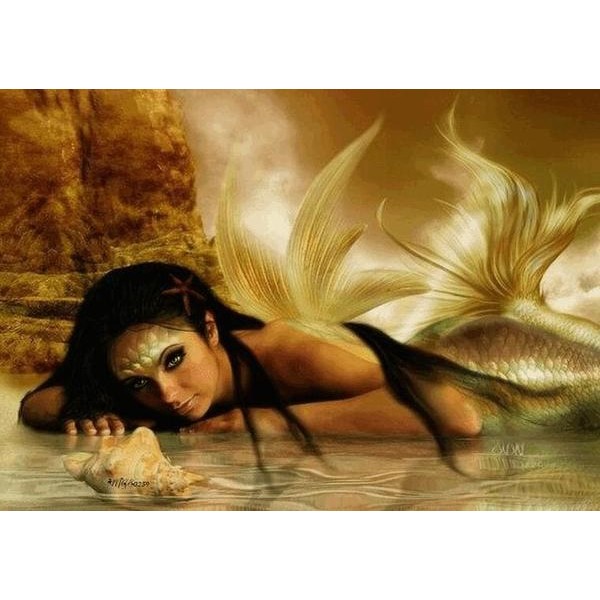 Mermaid Gold Diamond Painting Kit - DIY