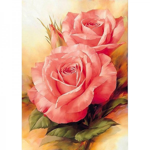 Pink Flower Diamond Painting Kit - DIY