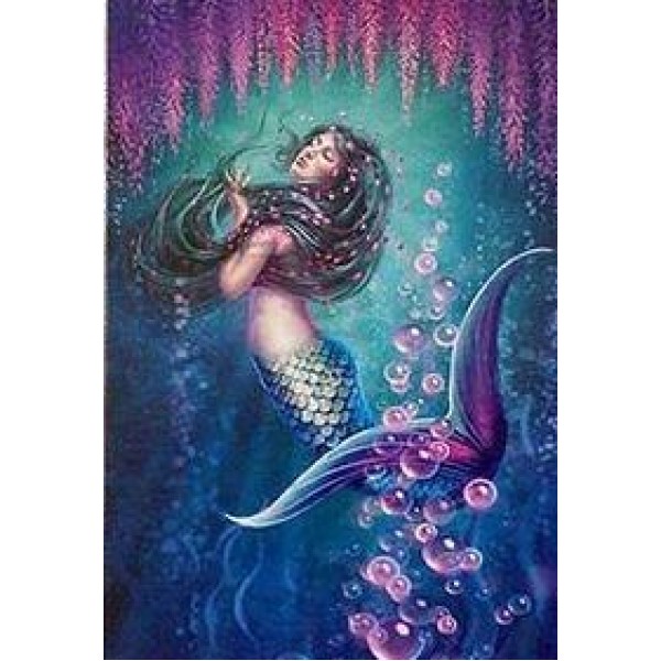 Mermaid Blue Diamond Painting Kit - DIY