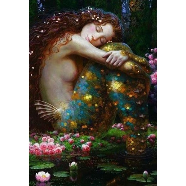 Mermaid Sleeping Diamond Painting Kit - DIY