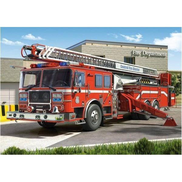 Fire Truck Red Diamond Painting Kit - DIY